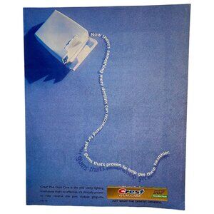 Crest Gum Care Floss Vintage Color Print Ad 1996 Dental Hygiene Dentist